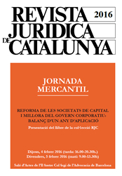Edició especial del llibre de la col·lecció RJC: 'Reforma de les societats de capital i millora del govern corporatiu: balanç d'un any d'aplicació'