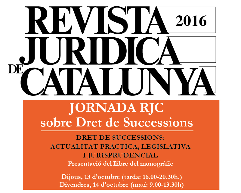 Edició especial del llibre de la col·lecció RJC: 'El Dret de successions: actualitat pràctica, legislativa i jurisprudencial'