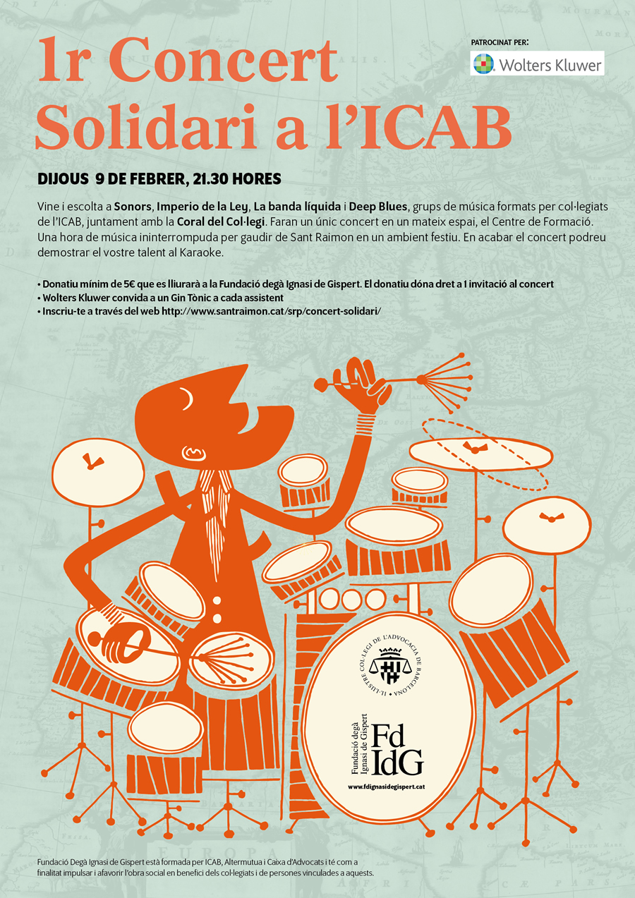 AGENDA: L’ICAB celebrarà el 9 de febrer un Concert solidari amb grups musicals integrats per advocats i advocades