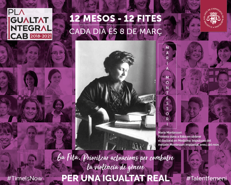 L’ICAB reivindica el lideratge femení,  inicia la formació en llenguatge inclusiu i recorda la figura de Maria Montessori