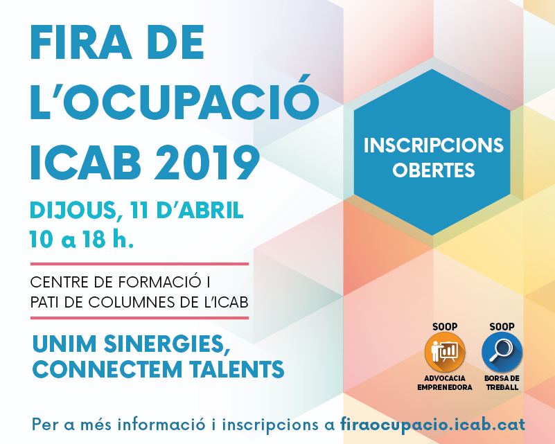 NOTA DE PREMSA: L’ICAB celebra la 4a edició de la Fira de l’Ocupació el pròxim dijous 11 d’abril per proporcionar llocs de feina en època de crisi