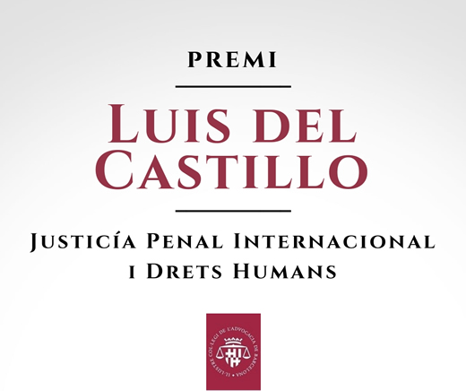 El 17 de juliol, I Edició del Premi Luis del Castillo en Justícia Penal Internacional i Drets Humans