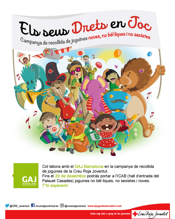 Col·labora amb el GAJ Barcelona a la campanya nadalenca de recollida de joguines de la Creu Roja!