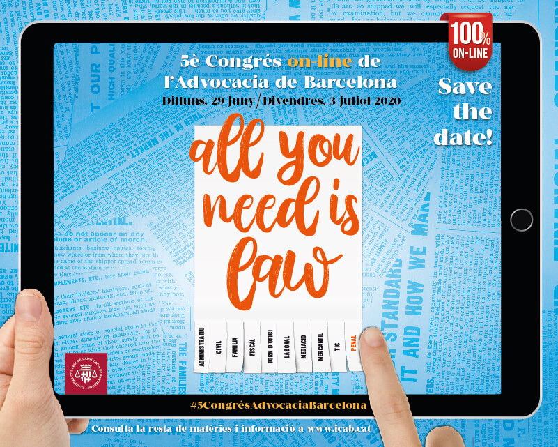El ICAB inaugura el 5º Congreso de la Abogacía de Barcelona en formato 100% online: un total de 45 sesiones con más de 175 ponentes, confeccionadas por las más de 30 secciones y comisiones colegiales