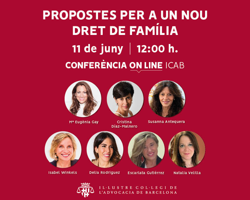 Conferència on-line: 'Propostes per a un nou Dret de Família'