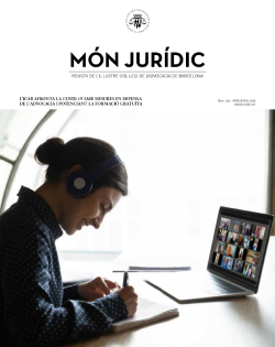 La revista 'Món Jurídic' núm. 328  ja es pot consultar en PDF 