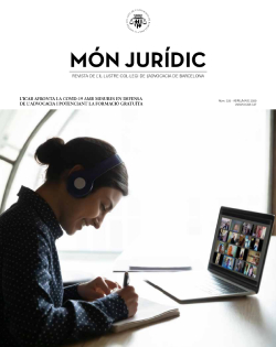 La revista Món Jurídic núm. 328 ya se puede consultar en PDF 