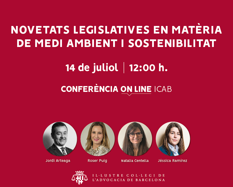 Conferència on-line: 'Novetats legislatives en matèria de medi ambient i sostenibilitat'