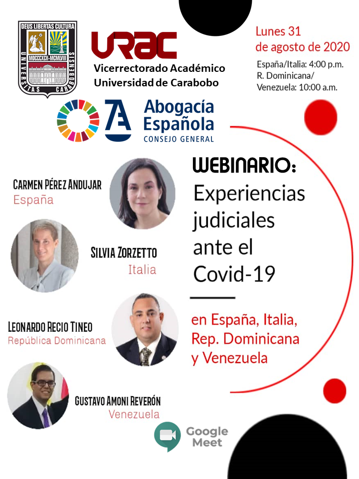 Jornada en línia sobre 'Experiències judicials davant la Covid-19 a Espanya, Itàlia, República Dominicana i Veneçuela'