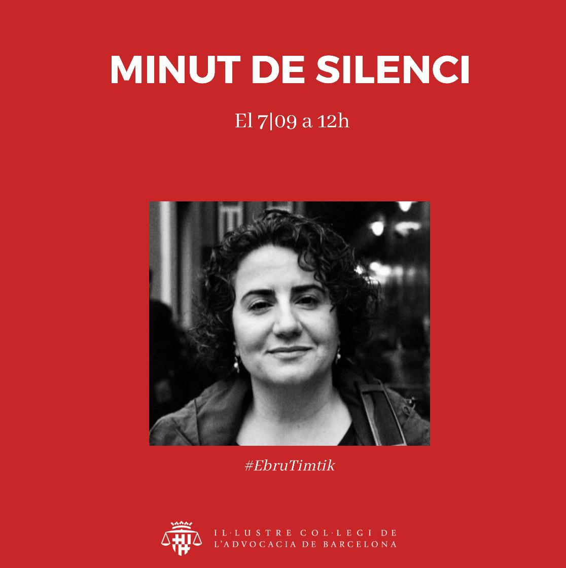 Minut de silenci en record de l'advocada Ebru Timtik