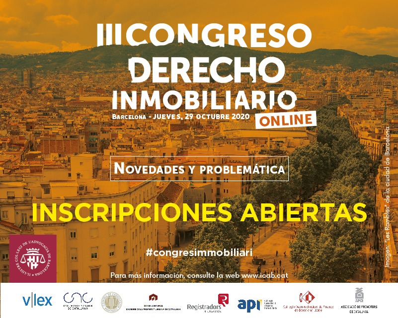  III Congreso de Derecho Inmobiliario (2020), edición ON- LINE