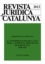 Edició especial del llibre de la Col·lecció RJC: 'La aplicación de la LEC por la Audiencia Provincial de Barcelona (2000-2013)'